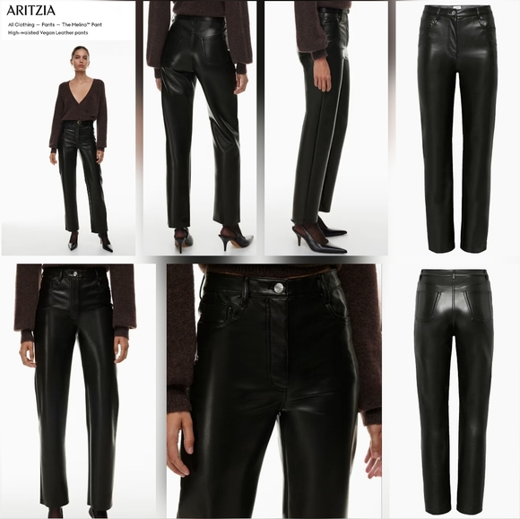 🇨🇦 Aritzia Wilfred Melina Pants Long Argentique - Picture 11 of 16